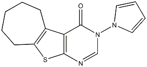 3-(1H-pyrrol-1-yl)-3,5,6,7,8,9-hexahydro-4H-cyclohepta[4,5]thieno[2,3-d]pyrimidin-4-one 结构式