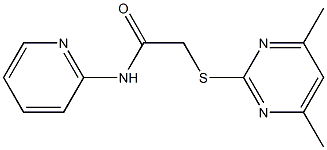 2-[(4,6-dimethyl-2-pyrimidinyl)sulfanyl]-N-(2-pyridinyl)acetamide 结构式