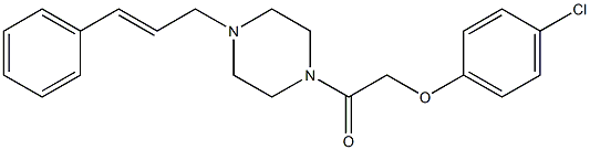 4-chlorophenyl 2-(4-cinnamyl-1-piperazinyl)-2-oxoethyl ether 结构式