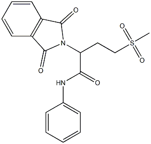 2-(1,3-dioxo-1,3-dihydro-2H-isoindol-2-yl)-4-(methylsulfonyl)-N-phenylbutanamide 结构式