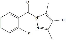 1-(2-bromobenzoyl)-4-chloro-3,5-dimethyl-1H-pyrazole 结构式