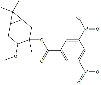 4-methoxy-3,7,7-trimethylbicyclo[4.1.0]hept-3-yl 3,5-dinitrobenzoate 结构式