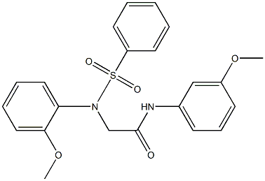 N-(3-methoxyphenyl)-2-[2-methoxy(phenylsulfonyl)anilino]acetamide 结构式