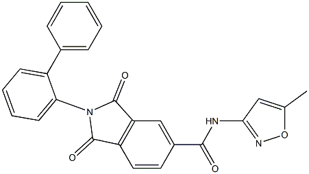2-[1,1'-biphenyl]-2-yl-N-(5-methyl-3-isoxazolyl)-1,3-dioxo-5-isoindolinecarboxamide 结构式