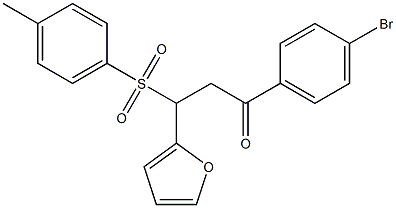 1-(4-bromophenyl)-3-(2-furyl)-3-[(4-methylphenyl)sulfonyl]propan-1-one 结构式