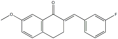 2-(3-fluorobenzylidene)-7-methoxy-3,4-dihydro-1(2H)-naphthalenone 结构式