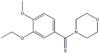 4-(3-ethoxy-4-methoxybenzothioyl)morpholine 结构式