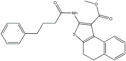 methyl 2-[(4-phenylbutanoyl)amino]-4,5-dihydronaphtho[2,1-b]thiophene-1-carboxylate 结构式