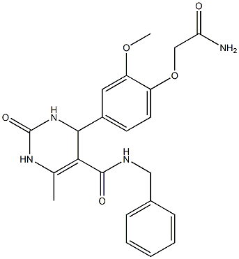 4-[4-(2-amino-2-oxoethoxy)-3-methoxyphenyl]-N-benzyl-6-methyl-2-oxo-1,2,3,4-tetrahydro-5-pyrimidinecarboxamide 结构式