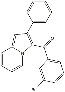 (3-bromophenyl)(2-phenyl-3-indolizinyl)methanone 结构式