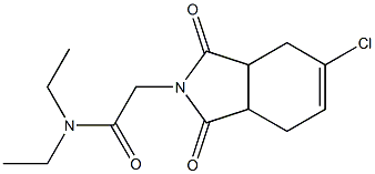2-(5-chloro-1,3-dioxo-1,3,3a,4,7,7a-hexahydro-2H-isoindol-2-yl)-N,N-diethylacetamide 结构式