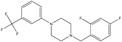 1-(2,4-difluorobenzyl)-4-[3-(trifluoromethyl)phenyl]piperazine 结构式