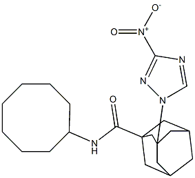 N-cyclooctyl-3-{3-nitro-1H-1,2,4-triazol-1-yl}-1-adamantanecarboxamide 结构式