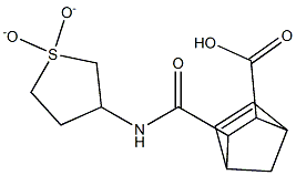 3-{[(1,1-dioxidotetrahydro-3-thienyl)amino]carbonyl}bicyclo[2.2.1]hept-5-ene-2-carboxylic acid 结构式