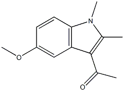 1-(5-methoxy-1,2-dimethyl-1H-indol-3-yl)ethanone 结构式