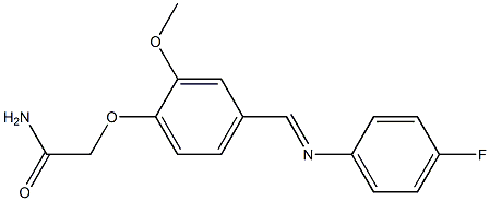 2-(4-{[(4-fluorophenyl)imino]methyl}-2-methoxyphenoxy)acetamide 结构式