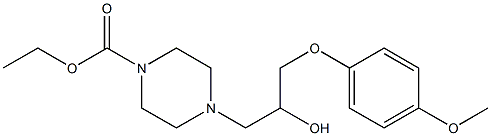 ethyl 4-[2-hydroxy-3-(4-methoxyphenoxy)propyl]-1-piperazinecarboxylate 结构式