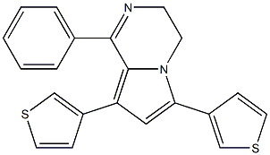 1-phenyl-6,8-di(3-thienyl)-3,4-dihydropyrrolo[1,2-a]pyrazine 结构式