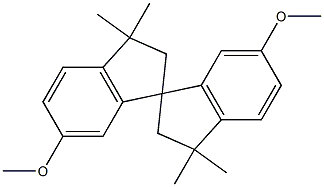 5,5'-dimethoxy-1,1,1',1'-tetramethyl-3,3'-spirobiindane 结构式