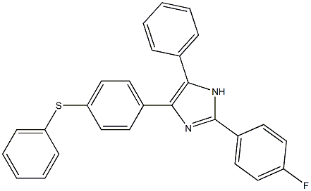 2-(4-fluorophenyl)-5-phenyl-4-[4-(phenylsulfanyl)phenyl]-1H-imidazole 结构式