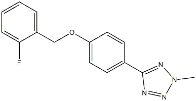 2-fluorobenzyl 4-(2-methyl-2H-tetraazol-5-yl)phenyl ether 结构式