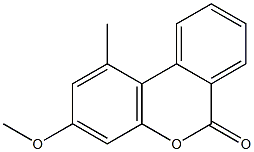 3-methoxy-1-methyl-6H-benzo[c]chromen-6-one 结构式