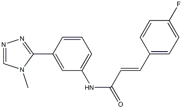 3-(4-fluorophenyl)-N-[3-(4-methyl-4H-1,2,4-triazol-3-yl)phenyl]acrylamide 结构式