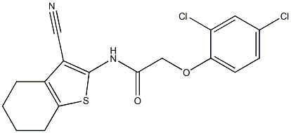 N-(3-cyano-4,5,6,7-tetrahydro-1-benzothien-2-yl)-2-(2,4-dichlorophenoxy)acetamide 结构式