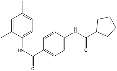 4-[(cyclopentylcarbonyl)amino]-N-(2,4-dimethylphenyl)benzamide 结构式