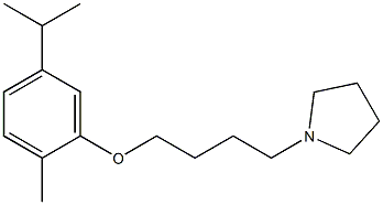 5-isopropyl-2-methylphenyl 4-(1-pyrrolidinyl)butyl ether 结构式