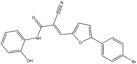 3-[5-(4-bromophenyl)-2-furyl]-2-cyano-N-(2-hydroxyphenyl)acrylamide 结构式