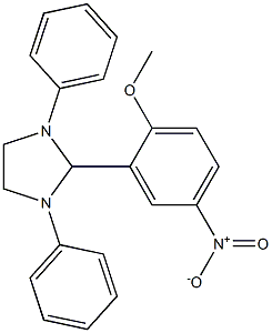 2-{5-nitro-2-methoxyphenyl}-1,3-diphenylimidazolidine 结构式
