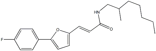 3-[5-(4-fluorophenyl)-2-furyl]-N-(2-methylheptyl)acrylamide 结构式