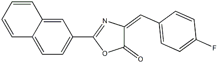 4-(4-fluorobenzylidene)-2-(2-naphthyl)-1,3-oxazol-5(4H)-one 结构式