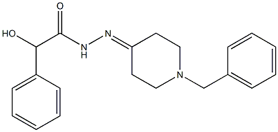 N'-(1-benzyl-4-piperidinylidene)-2-hydroxy-2-phenylacetohydrazide 结构式