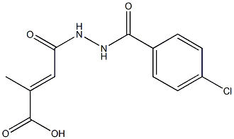 4-[2-(4-chlorobenzoyl)hydrazino]-2-methyl-4-oxo-2-butenoic acid 结构式