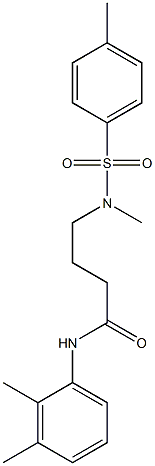 N-(2,3-dimethylphenyl)-4-{methyl[(4-methylphenyl)sulfonyl]amino}butanamide 结构式