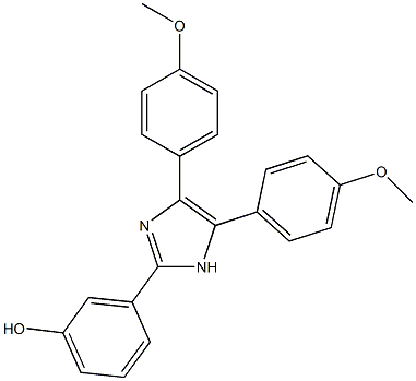 3-[4,5-bis(4-methoxyphenyl)-1H-imidazol-2-yl]phenol 结构式