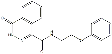 4-oxo-N-(2-phenoxyethyl)-3,4-dihydro-1-phthalazinecarboxamide 结构式