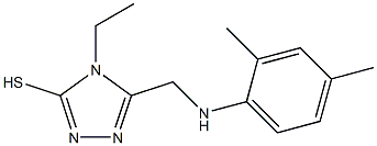 5-[(2,4-dimethylanilino)methyl]-4-ethyl-4H-1,2,4-triazole-3-thiol 结构式