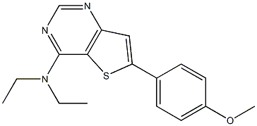 N,N-diethyl-N-[6-(4-methoxyphenyl)thieno[3,2-d]pyrimidin-4-yl]amine 结构式