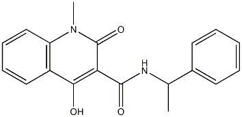 4-hydroxy-1-methyl-2-oxo-N-(1-phenylethyl)-1,2-dihydro-3-quinolinecarboxamide 结构式