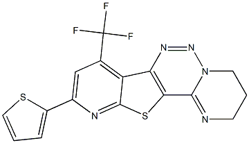 10-(2-thienyl)-8-(trifluoromethyl)-3,4-dihydro-2H-pyrido[3',2':4,5]thieno[2,3-e]pyrimido[1,2-c][1,2,3]triazine 结构式