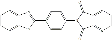 6-[4-(1,3-benzothiazol-2-yl)phenyl]-5H-pyrrolo[3,4-b]pyridine-5,7(6H)-dione 结构式