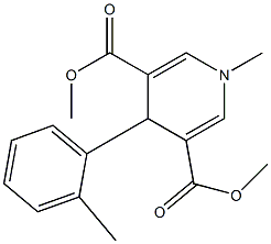 dimethyl 1-methyl-4-(2-methylphenyl)-1,4-dihydro-3,5-pyridinedicarboxylate 结构式