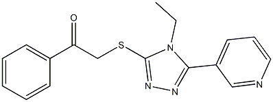 2-{[4-ethyl-5-(3-pyridinyl)-4H-1,2,4-triazol-3-yl]sulfanyl}-1-phenylethanone 结构式