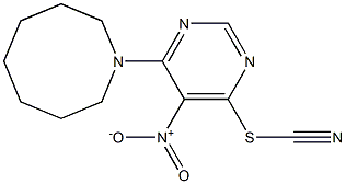 6-(1-azocanyl)-5-nitro-4-pyrimidinyl thiocyanate 结构式