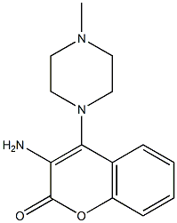 3-amino-4-(4-methyl-1-piperazinyl)-2H-chromen-2-one 结构式