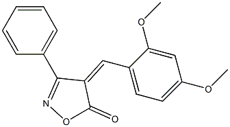 4-(2,4-dimethoxybenzylidene)-3-phenyl-5(4H)-isoxazolone 结构式