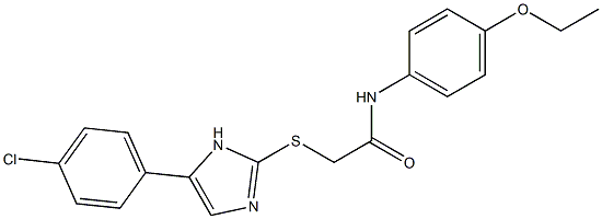 2-{[5-(4-chlorophenyl)-1H-imidazol-2-yl]sulfanyl}-N-(4-ethoxyphenyl)acetamide 结构式